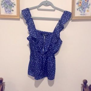 Flutter top with hearts print